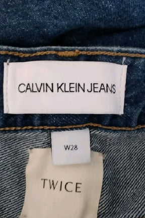 Jean droit Calvin Klein Bleu en Coton