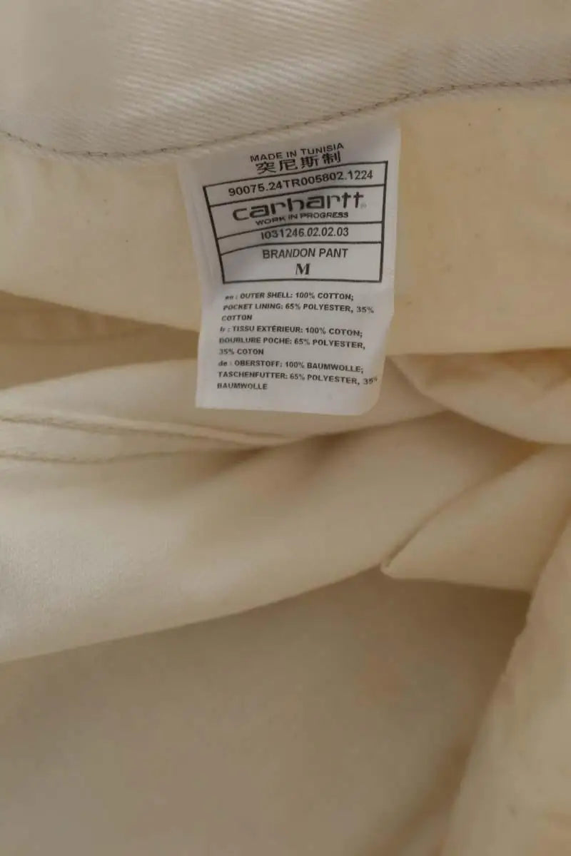 Jean droit Carhartt Blanc en Coton