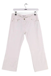 Jean droit Celine Blanc en Coton, taille L - Seconde Main
