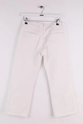 Jean droit Celine Blanc en Coton