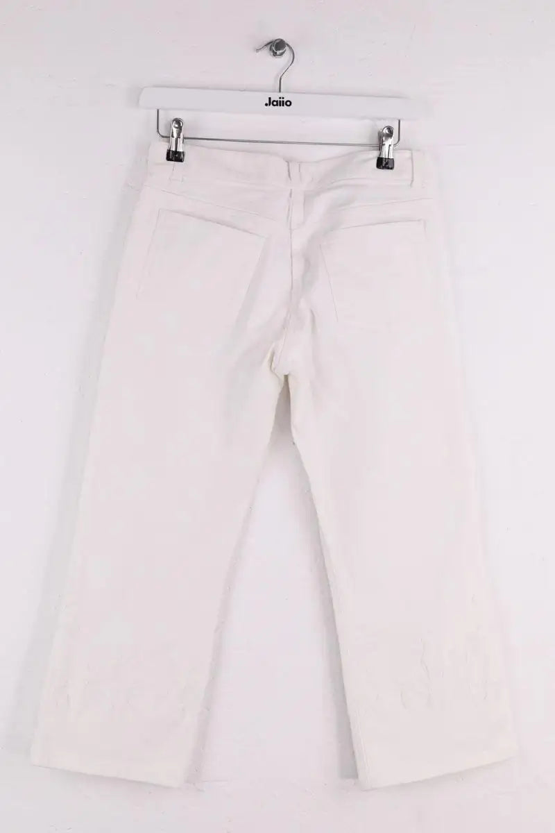 Jean droit Celine Blanc en Coton