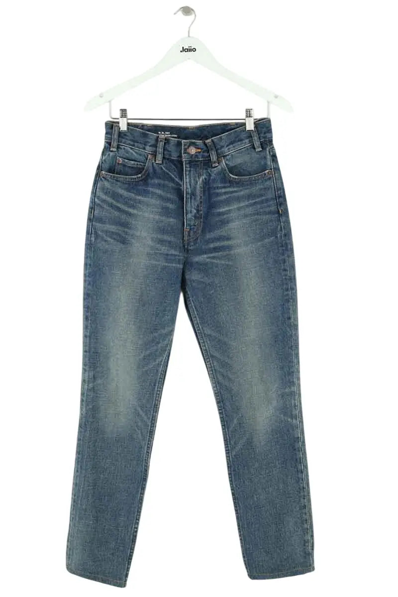 Jean droit Celine Bleu en Coton, taille L - Seconde Main