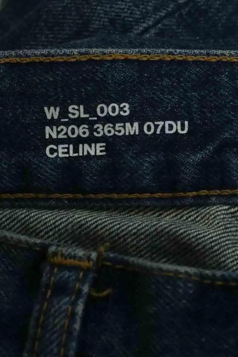 Jean droit Celine Bleu en Coton