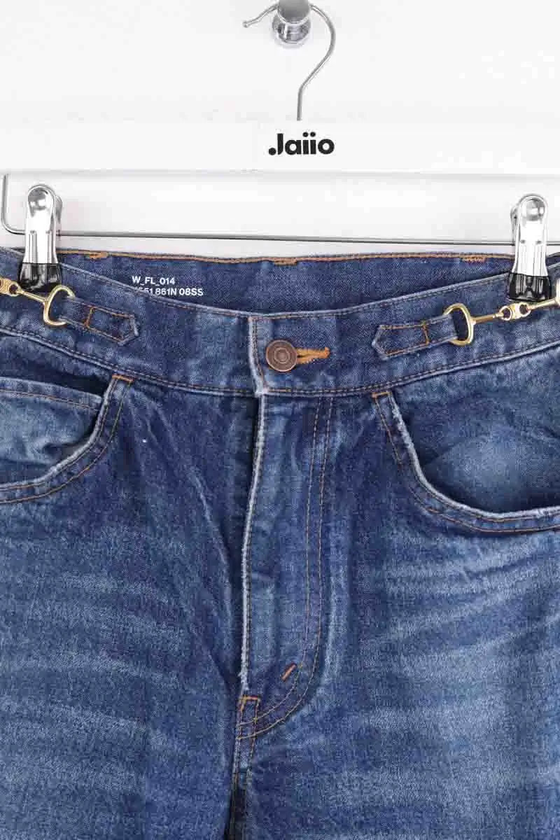 Jean droit Celine Bleu en Coton