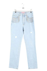 Jean droit Chiara Ferragni Bleu en Coton, taille S - Seconde Main