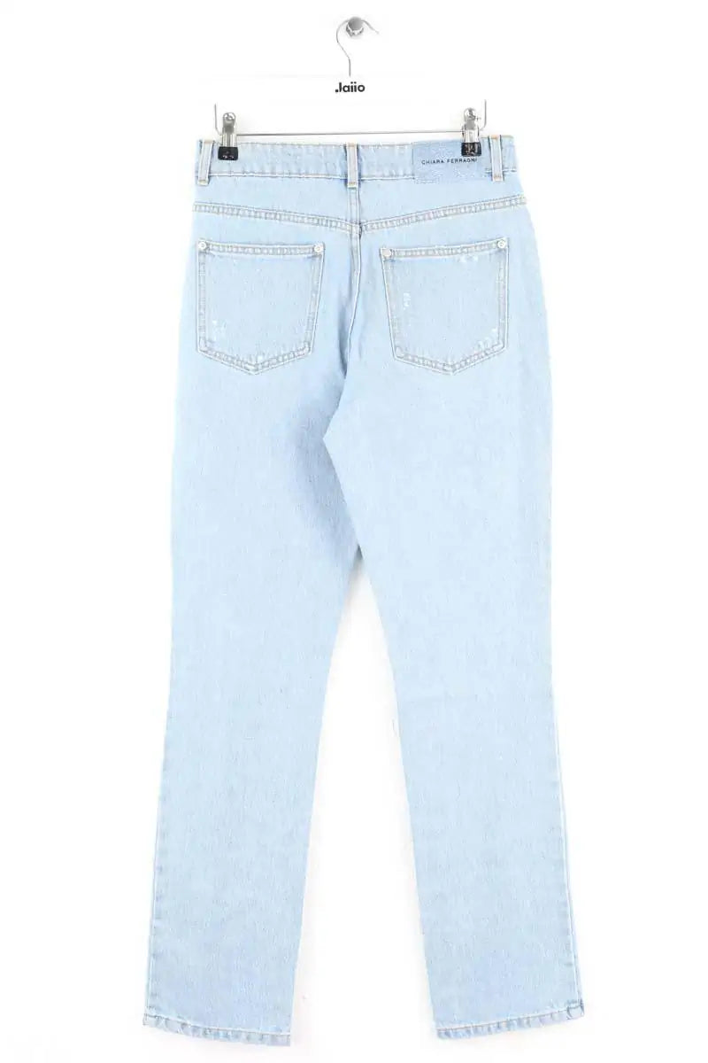Jean droit Chiara Ferragni Bleu en Coton