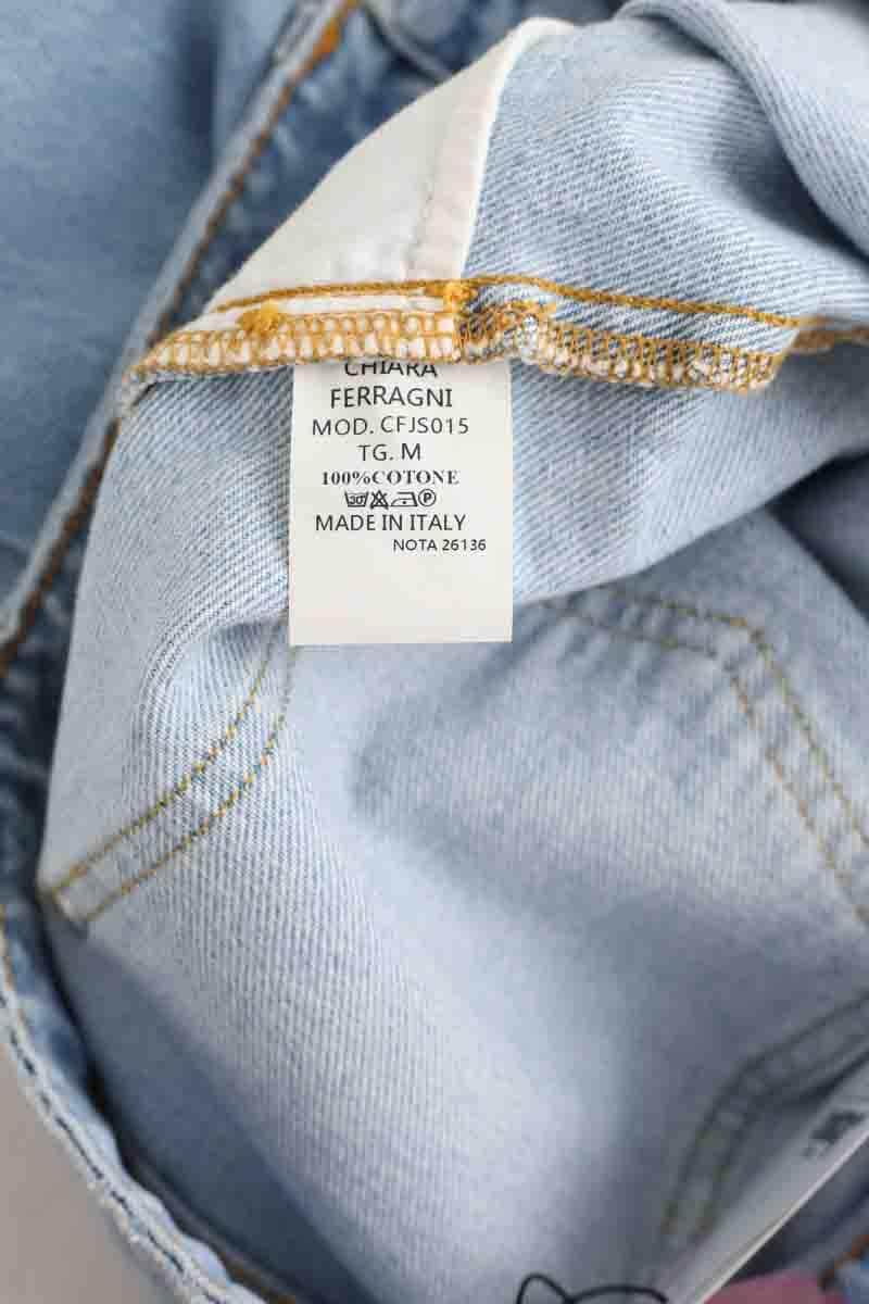 Jean droit Chiara Ferragni Bleu en Coton