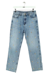 Jean droit Claudie Pierlot Bleu en Coton, taille M - Seconde Main