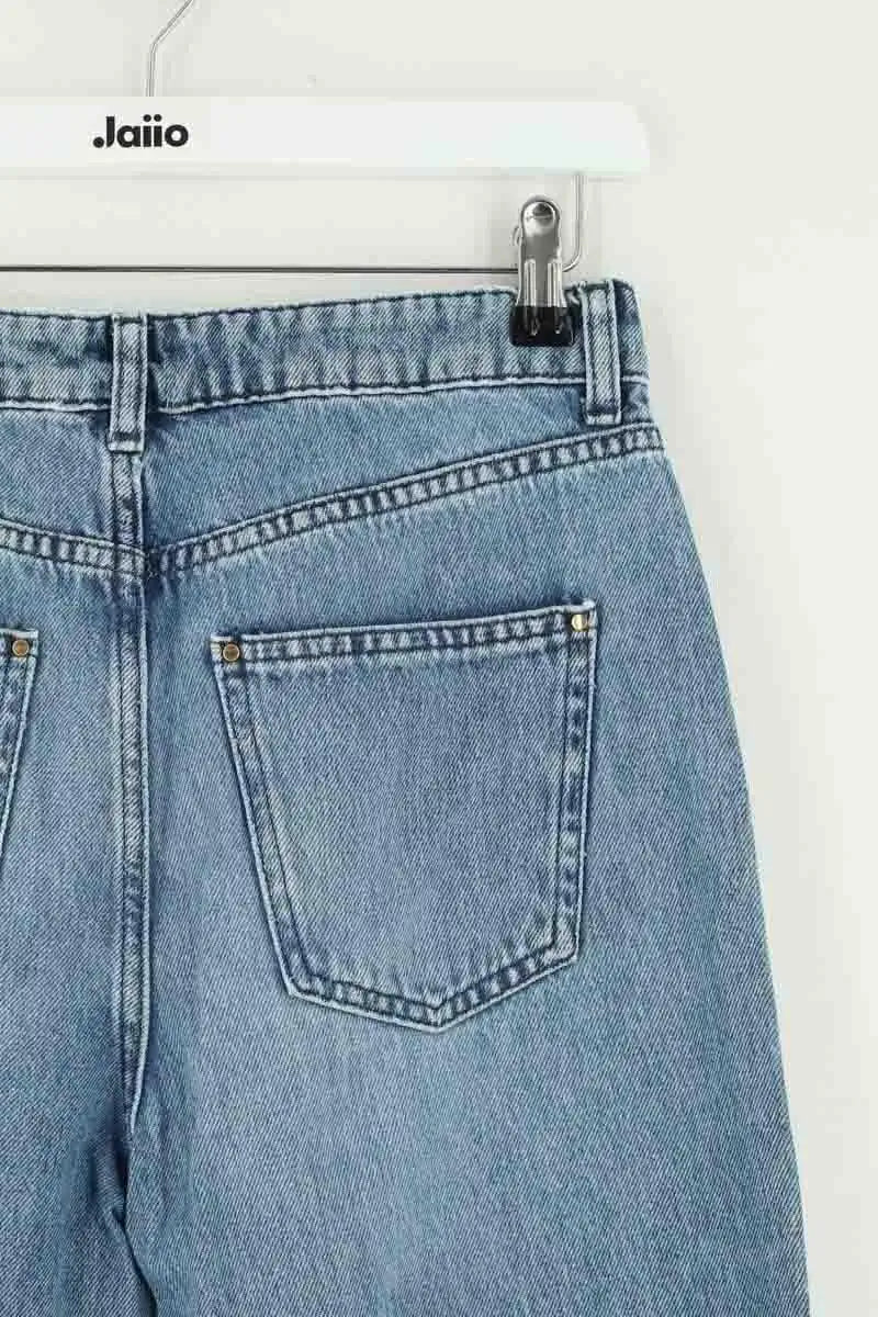 Jean droit Claudie Pierlot Bleu en Coton