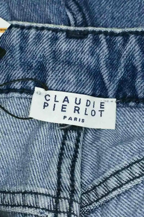 Jean droit Claudie Pierlot Bleu en Coton