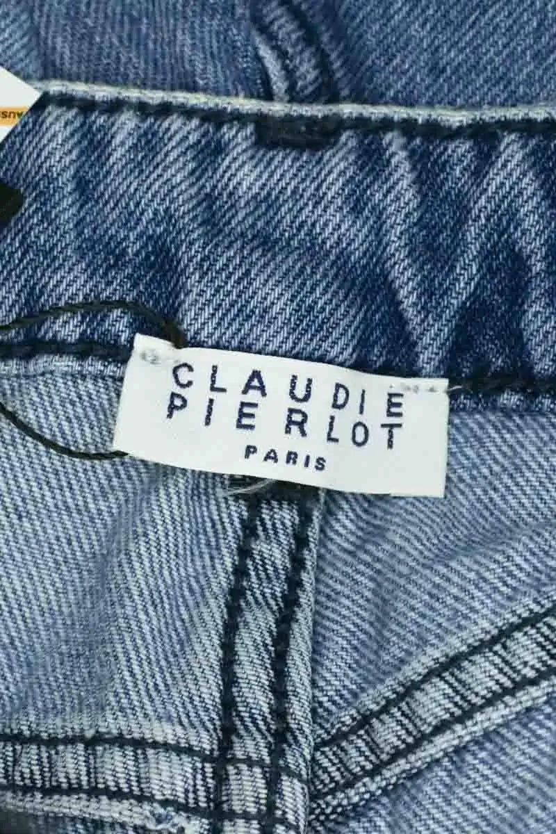 Jean droit Claudie Pierlot Bleu en Coton