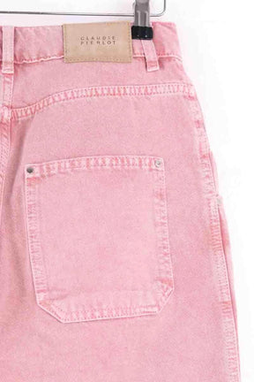 Jean droit Claudie Pierlot Rose en Coton