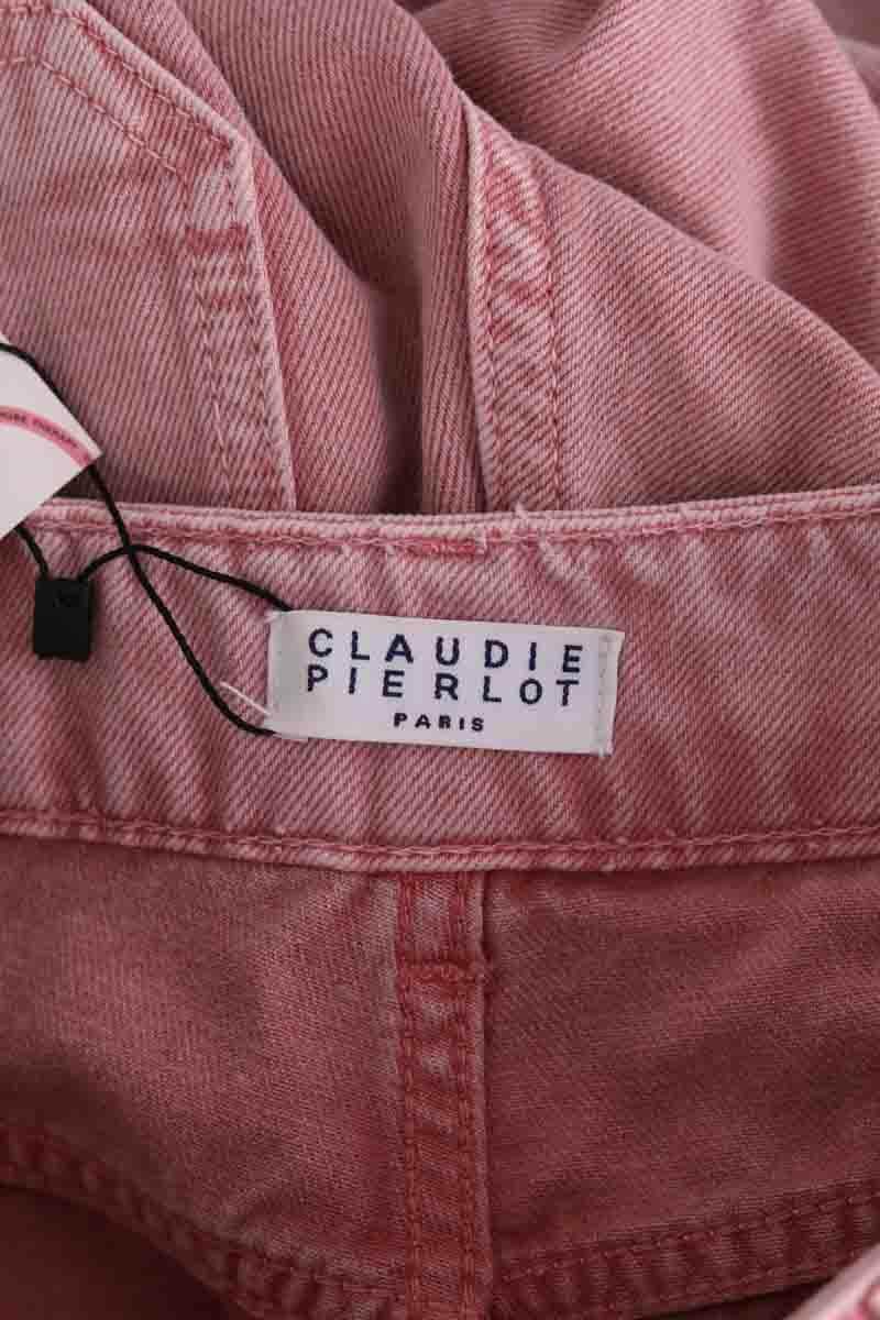Jean droit Claudie Pierlot Rose en Coton