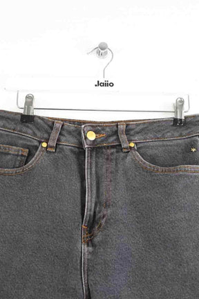 Jean droit Des Petits Hauts Anthracite en Coton