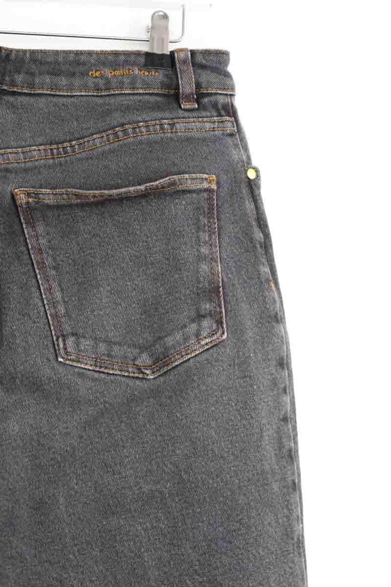Jean droit Des Petits Hauts Anthracite en Coton