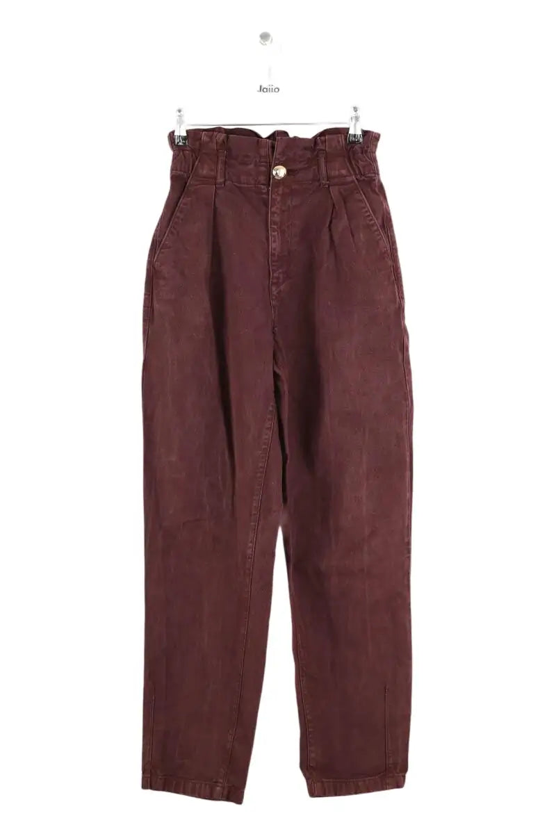 Jean droit Des Petits Hauts Edison Marron en Coton, taille XS - Seconde Main