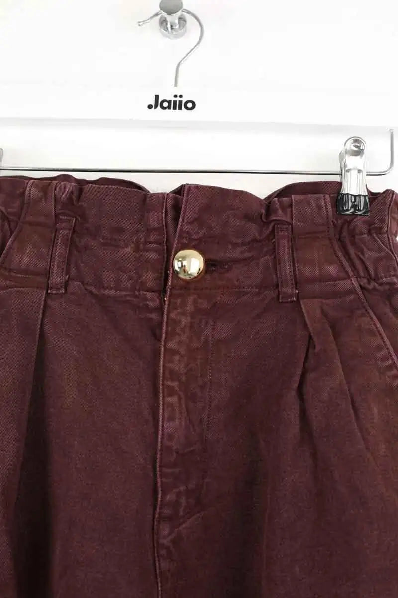 Jean droit Des Petits Hauts Edison Marron en Coton