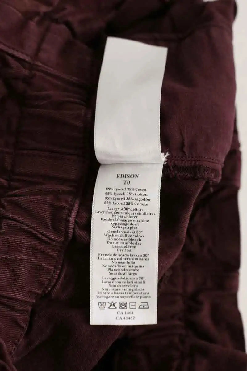 Jean droit Des Petits Hauts Edison Marron en Coton