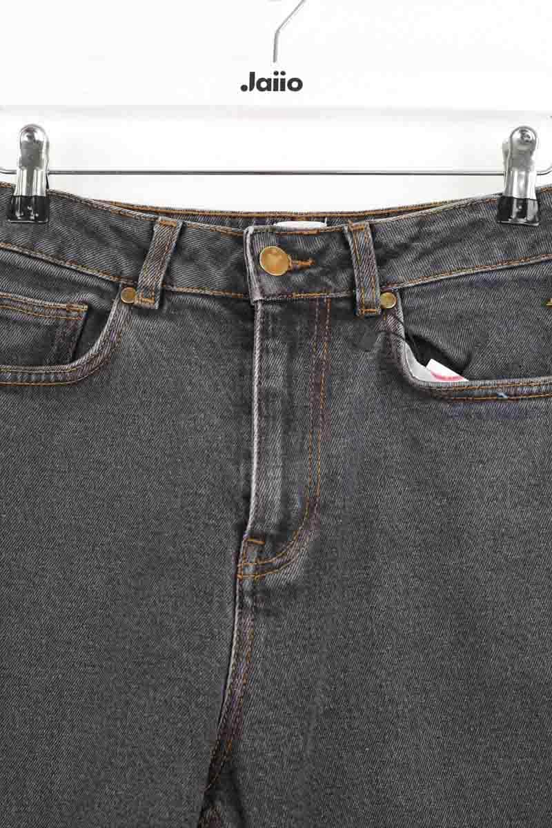 Jean droit Des Petits Hauts Mom jean Noir en Coton