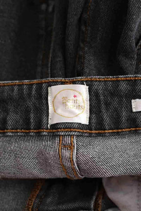 Jean droit Des Petits Hauts Mom jean Noir en Coton