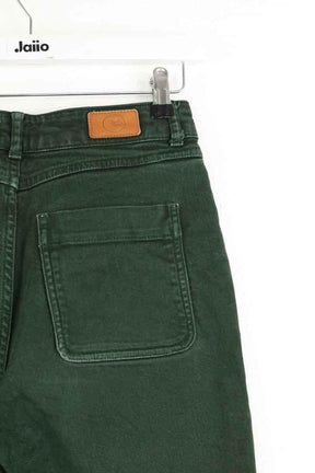 Jean droit Des Petits Hauts Vert en Coton