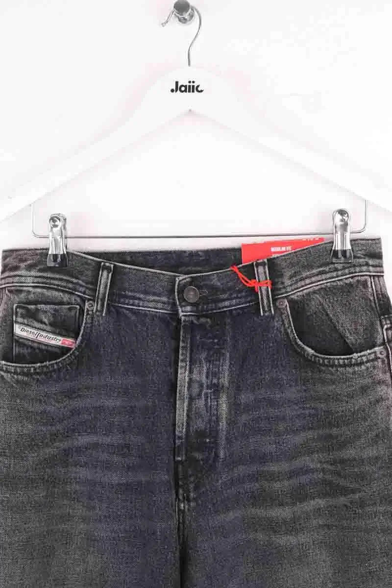 Jean droit Diesel Gris en Coton