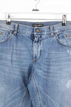 Jean droit Dolce & Gabbana Bleu en Coton