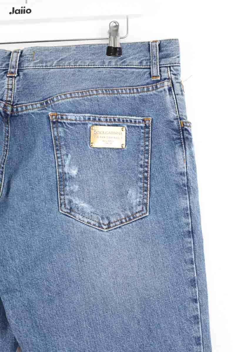 Jean droit Dolce & Gabbana Bleu en Coton