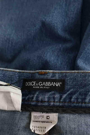 Jean droit Dolce & Gabbana Bleu en Coton