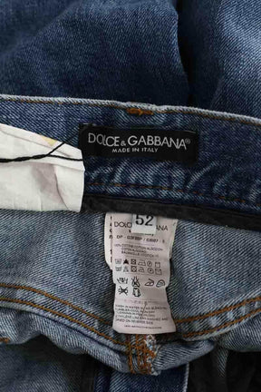 Jean droit Dolce & Gabbana Bleu en Coton