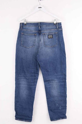 Jean droit Dolce & Gabbana Bleu en Coton