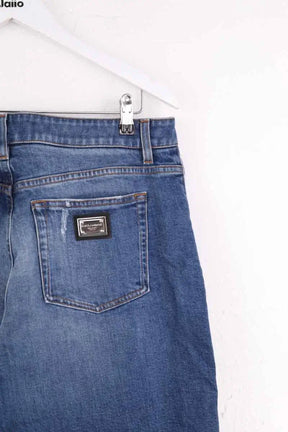 Jean droit Dolce & Gabbana Bleu en Coton