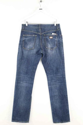 Jean droit Dolce & Gabbana Marine en Coton