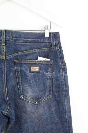 Jean droit Dolce & Gabbana Marine en Coton