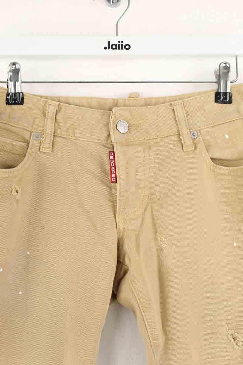 Jean droit Dsquared2 Beige en Coton