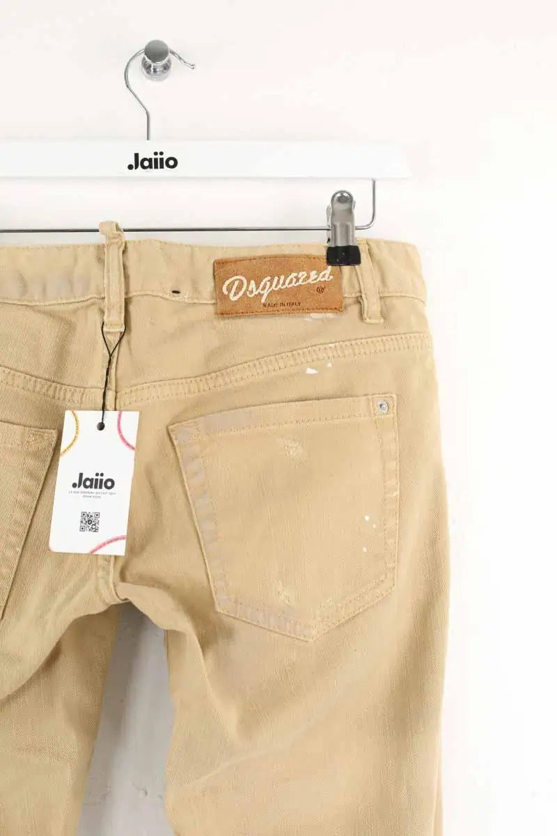Jean droit Dsquared2 Beige en Coton