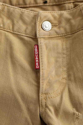 Jean droit Dsquared2 Beige en Coton