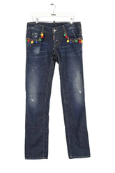 Jean droit Dsquared2 Bleu en Coton, taille M - Seconde Main