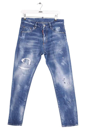 Jean droit Dsquared2 Bleu en Coton, taille M - Seconde Main