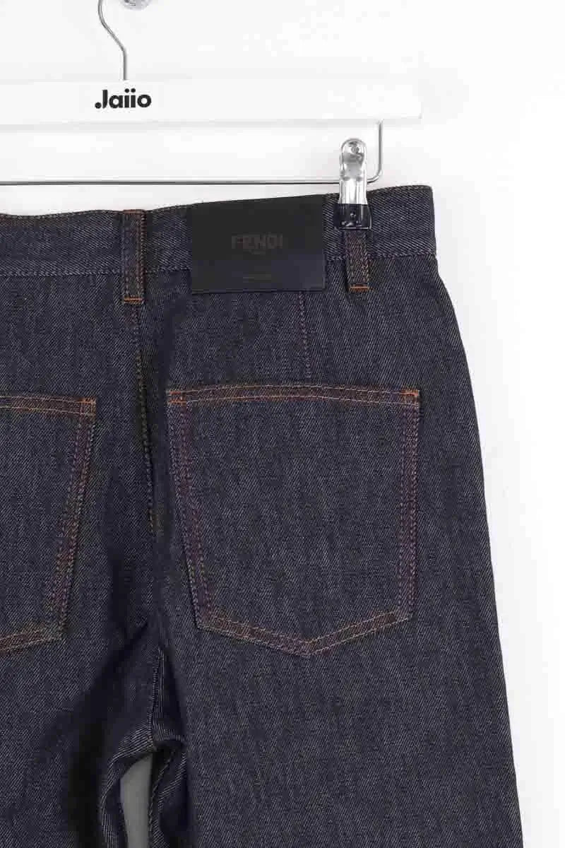 Jean droit Fendi Marine en Coton