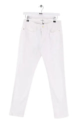 Jean droit Frame Blanc en Coton, taille S - Seconde Main