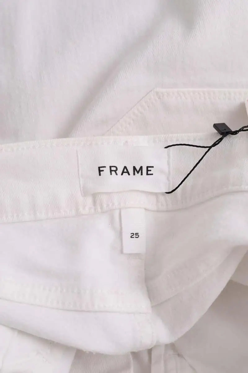 Jean droit Frame Blanc en Coton