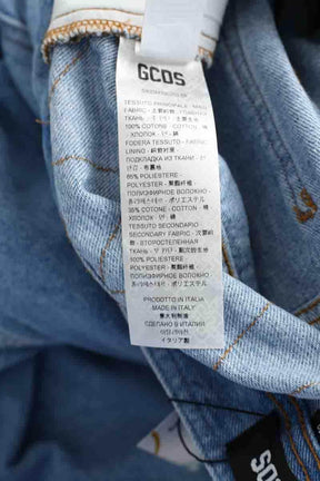 Jean droit GCDS Embroidered cargo pants Bleu en Coton
