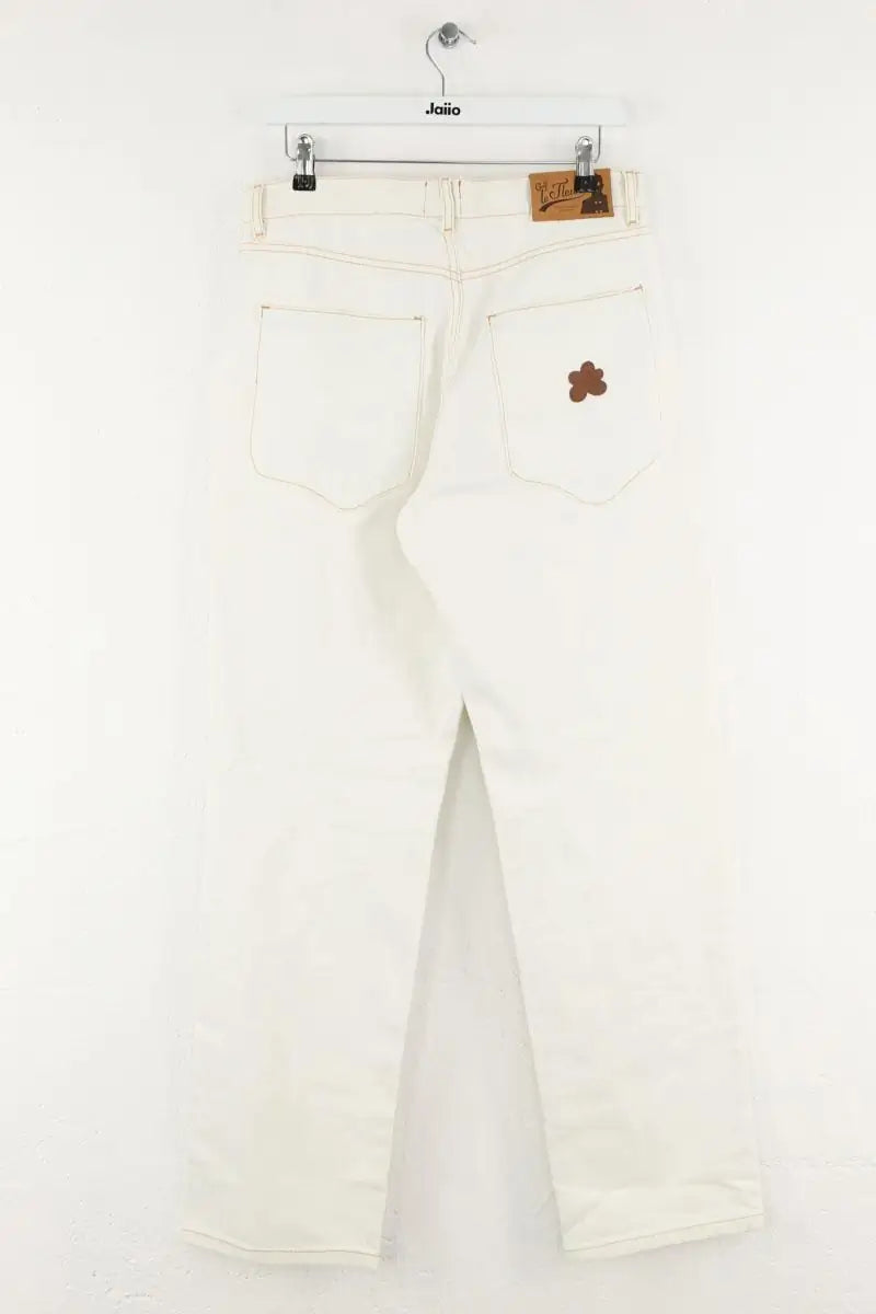 Jean droit GOLF le FLEUR* Blanc en Coton
