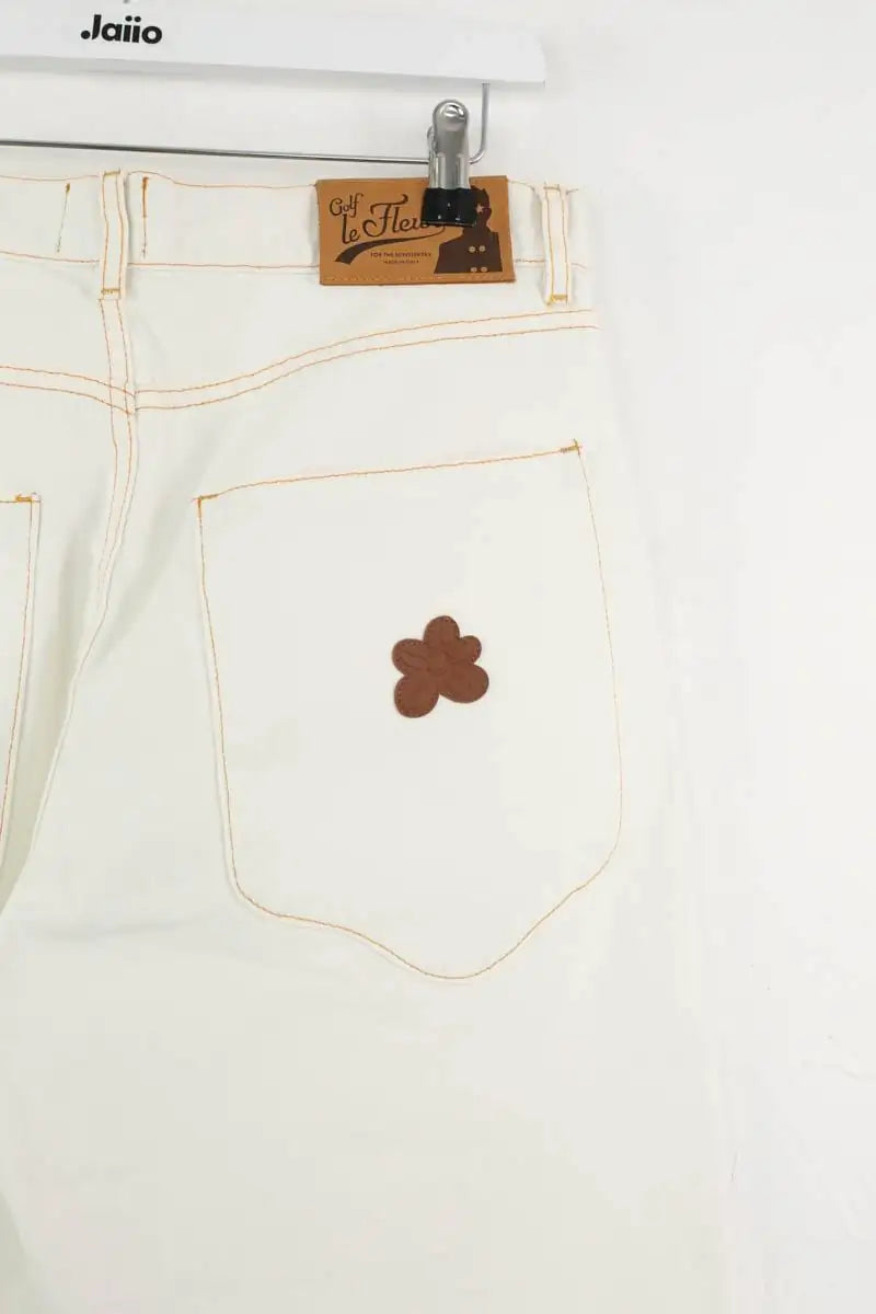 Jean droit GOLF le FLEUR* Blanc en Coton