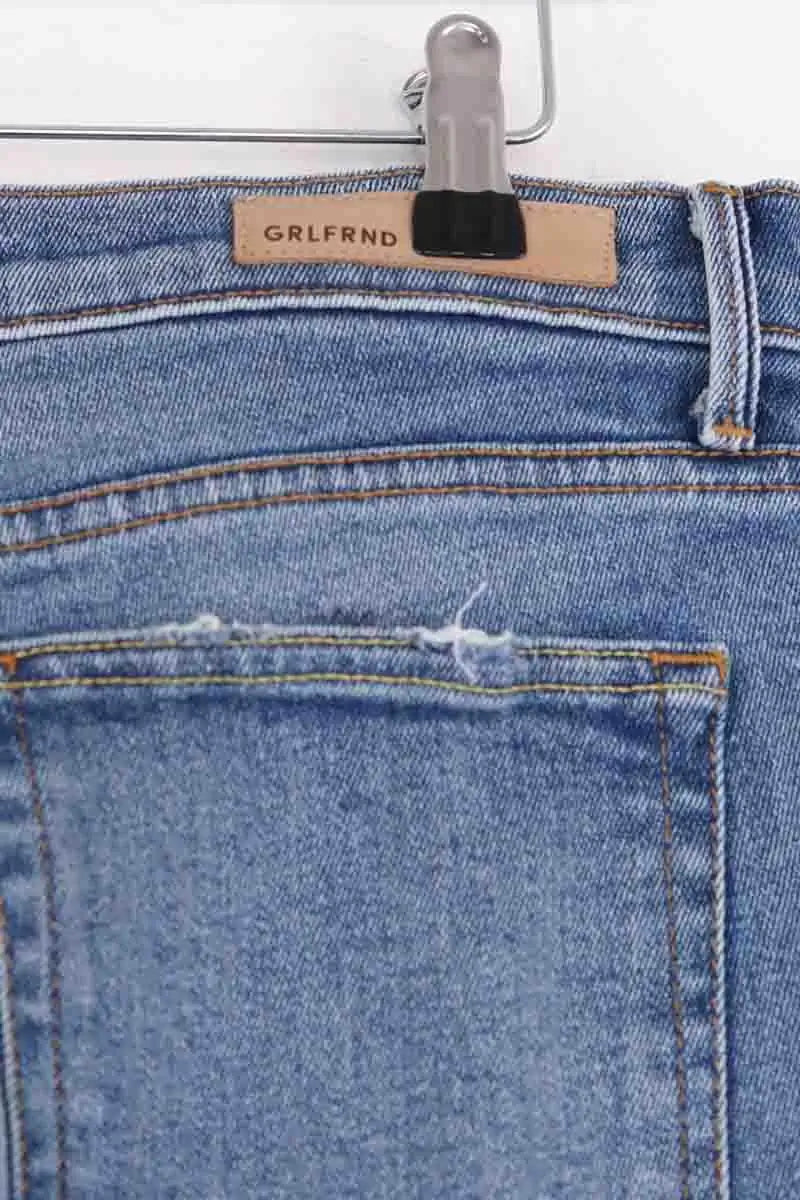Jean droit GRLFRND Bleu en Coton