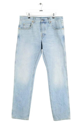Jean droit Gucci Bleu en Coton, taille XL - Seconde Main