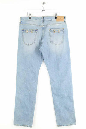 Jean droit Gucci Bleu en Coton