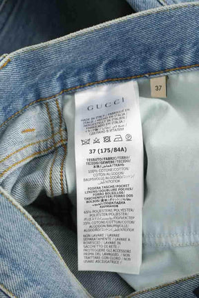 Jean droit Gucci Bleu en Coton