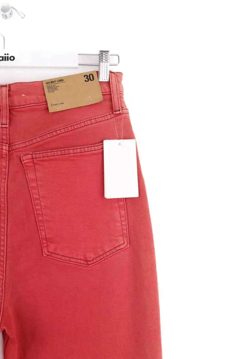 Jean droit Helmut Lang Orange en Coton